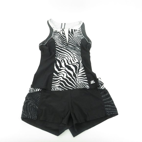 ZeroXposur Swim Zeroxposur Womens 2 Piece Black White Swim Suit Set